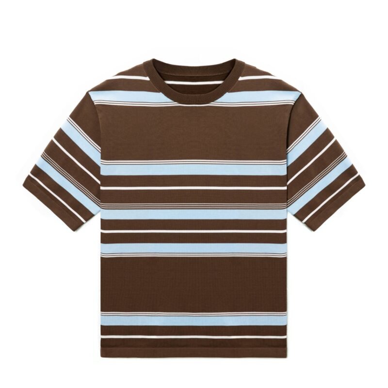 Cotton T-shirt basic striped