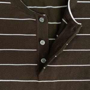 Cotton polo T-shirt striped print