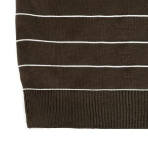 Cotton polo T-shirt striped print