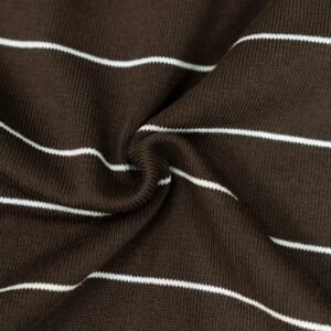 Cotton polo T-shirt striped print
