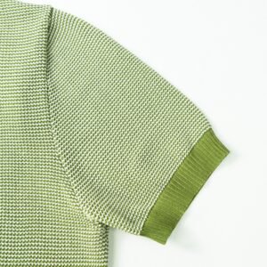 cashmere T-shirt 1/4 zip crochet