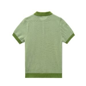 cashmere T-shirt 1/4 zip crochet