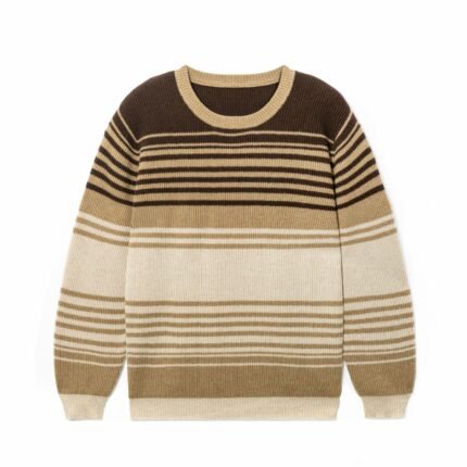 Cashmere pullover striped print