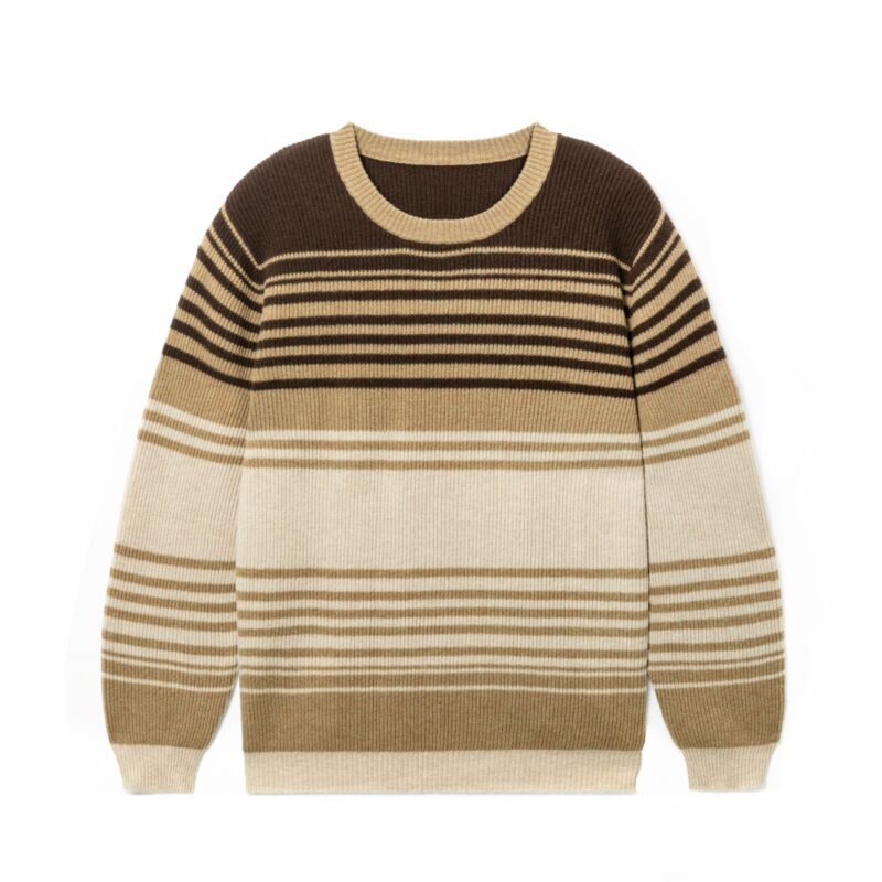 Cashmere pullover striped print