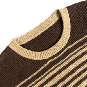 Cashmere pullover striped print