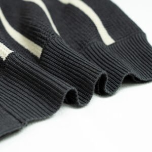 cotton T-shirt cardigan striped crochet