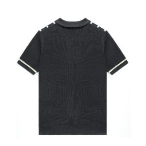 cotton T-shirt cardigan striped crochet