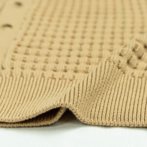 cotton cardigan weave striped button