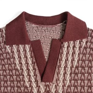 acrylic polo open weave crochet v neck