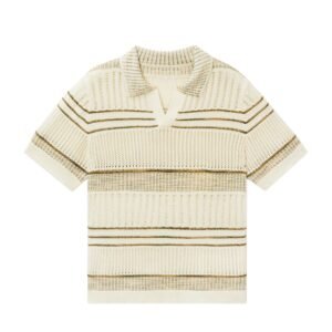 cotton T-shirt v neck Hollow sweater