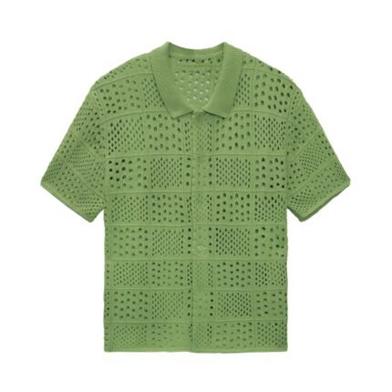 mens Sweaters supplier short sleeve sweaters for summer summer cardigan sweaters cotton graphic T-shirt cardigan Ainear-clothing