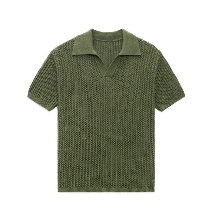 mens Sweaters bulk light summer sweaters summer cardigan sweaters for mans cotton crochet polo T-shirt Ainear-clothing