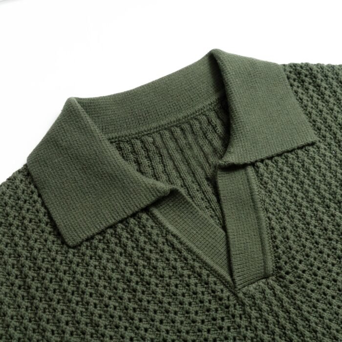 mens Sweaters bulk light summer sweaters summer cardigan sweaters for mans cotton crochet polo T-shirt Ainear-clothing