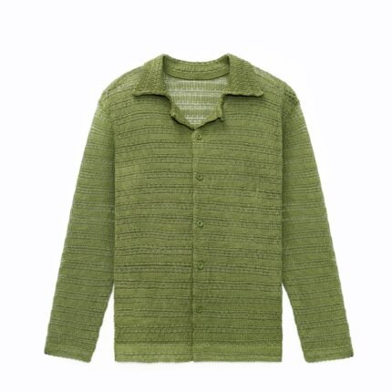 mens Sweaters exporter light summer sweaters mens long sleeve polo shirts cotton Hollow sweater Ainear-clothing