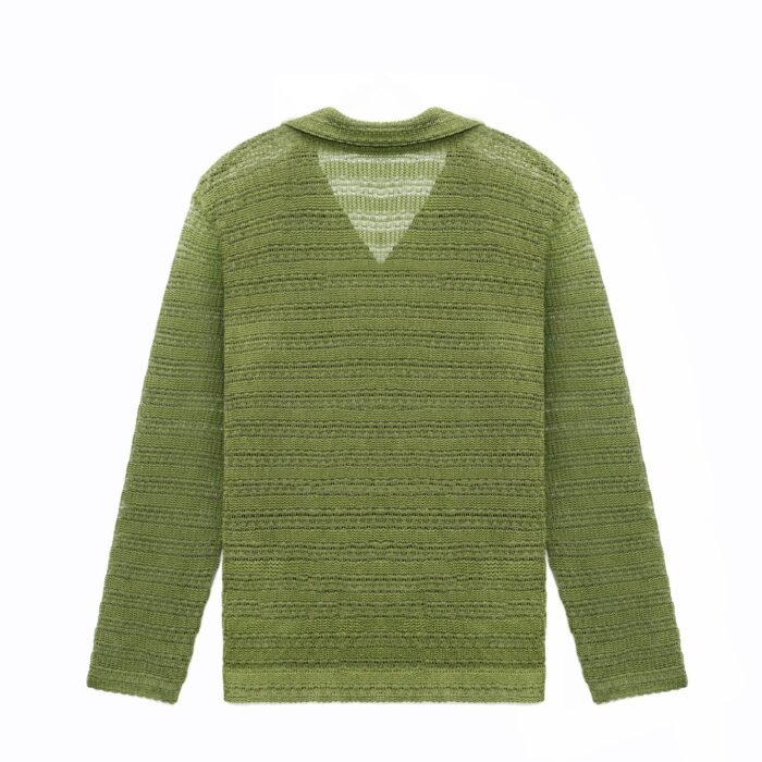 mens Sweaters exporter light summer sweaters mens long sleeve polo shirts cotton Hollow sweater Ainear-clothing
