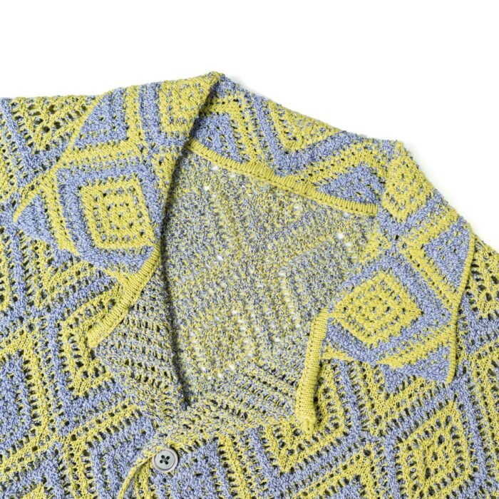 Summer knit sweaters summer weight sweaters waffle linen crochet polo T-shirt mens Sweaters factory Ainear-clothing