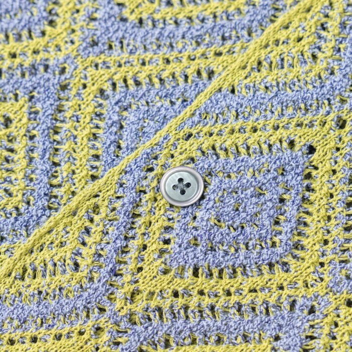 Summer knit sweaters summer weight sweaters waffle linen crochet polo T-shirt mens Sweaters factory Ainear-clothing