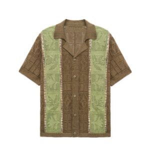 acrylic polo T-shirt cardigan Hollow graphic