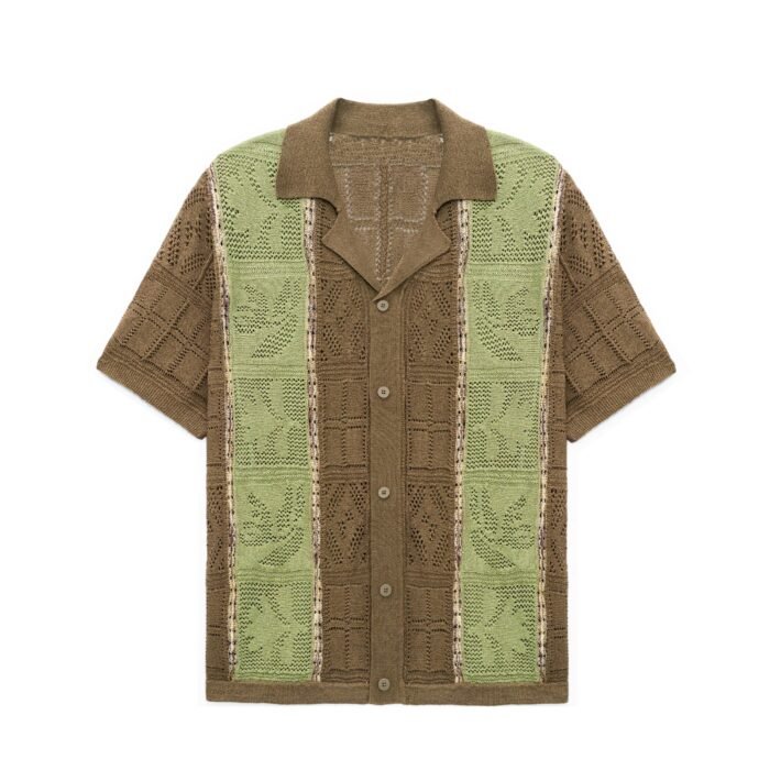 Hollow summer sweaters light acrylic graphic polo T-shirt mens Sweaters custom Ainear-clothing
