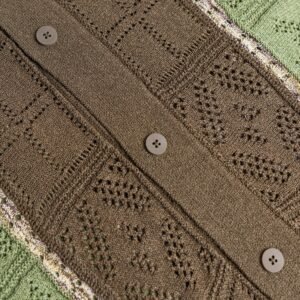 acrylic polo T-shirt cardigan Hollow graphic