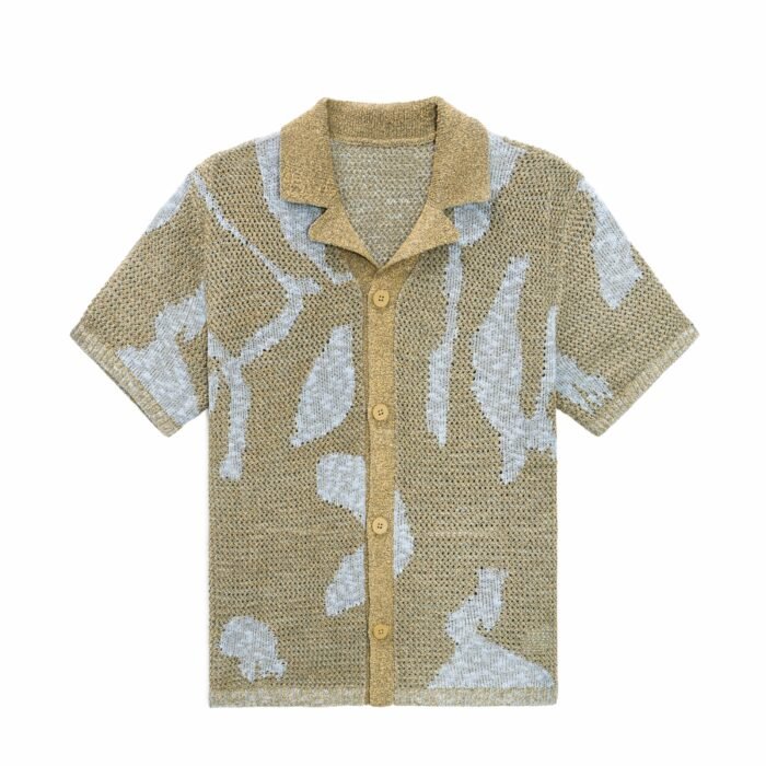 Mens Sweaters factory Hollow summer sweaters light acrylic graphic polo T-shirt Ainear-clothing