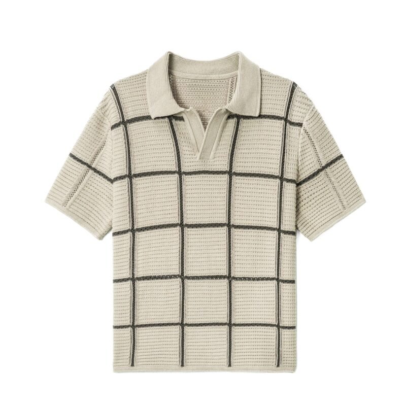 cotton polo T-shirt Hollow Breathable basic