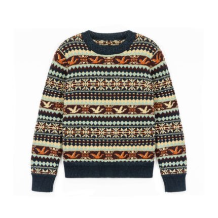 wool  pullover aztec striped