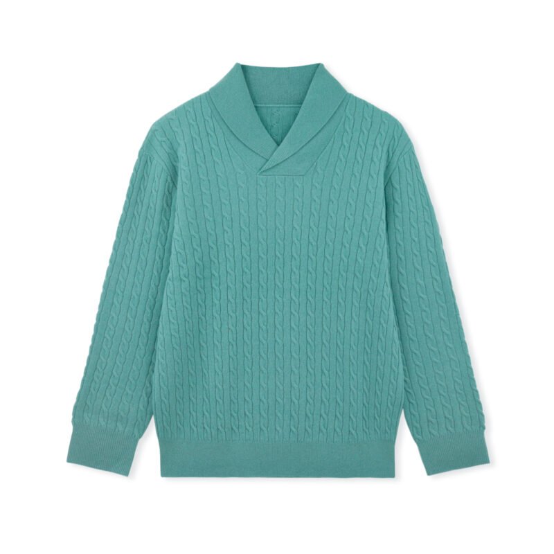 wool pullover shawl collar