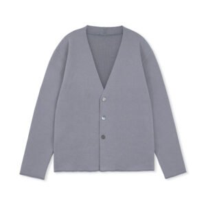 wool cardigan plain v neck
