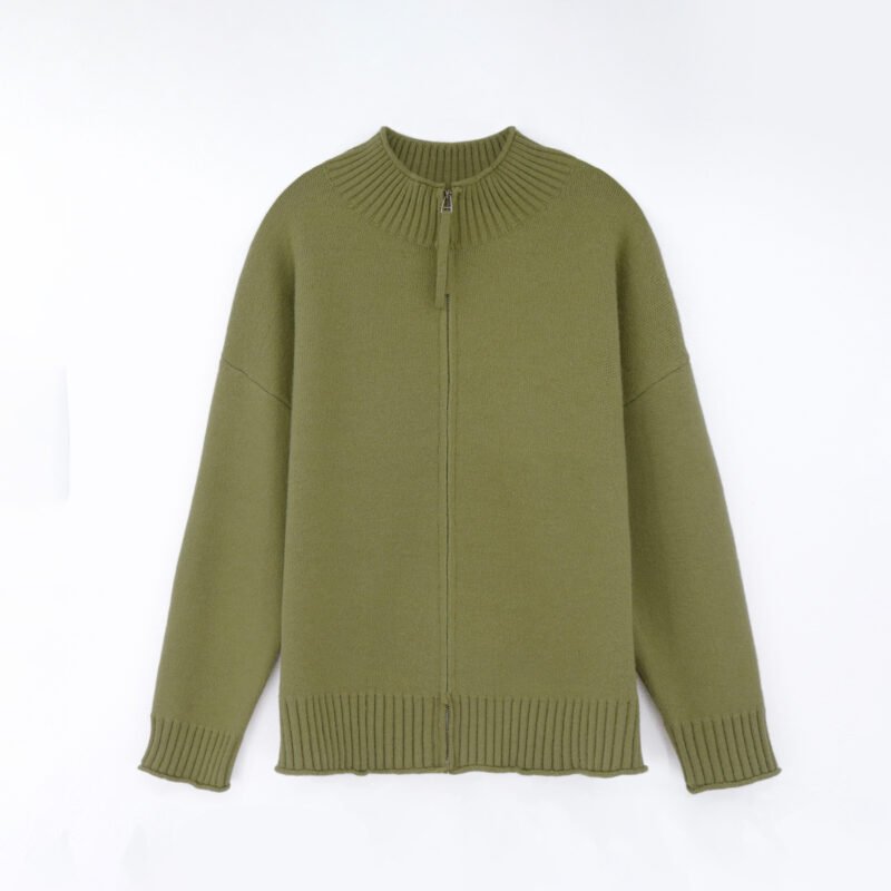 acrylic cardigan full zip basic
