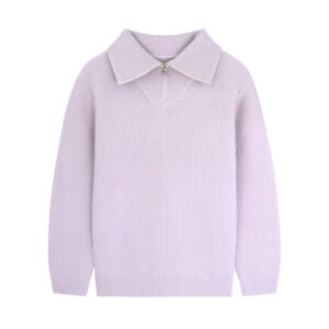 wool pullover mock neck 1/4 zip