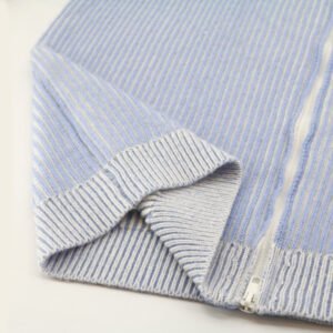 wool cardigan ribbed full zip