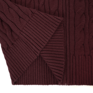 cashmere cardigan full zip cable