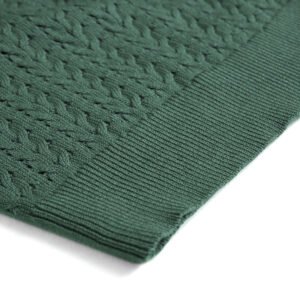 cotton polo ribbed open work