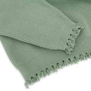 viscose pullover ripped ribbed
