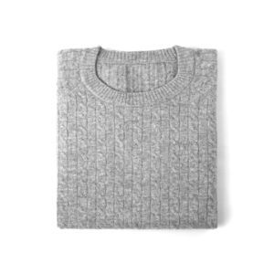 wool pullover crew neck cable