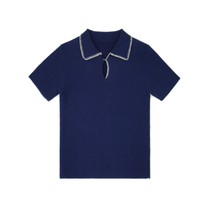 cotton polo ribbed