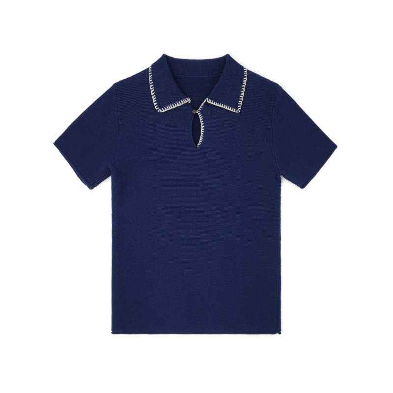 cotton polo ribbed