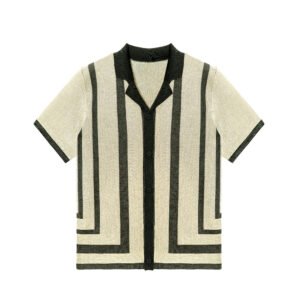 Cotton polo T-shirt striped