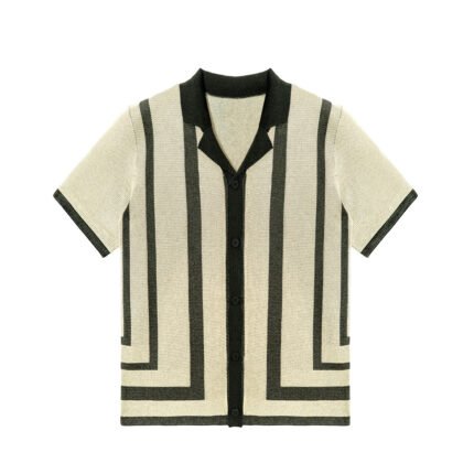 Cotton polo T-shirt striped