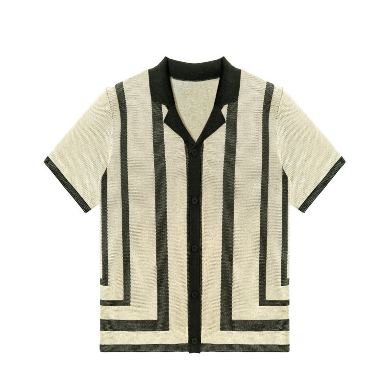 Cotton polo T-shirt striped
