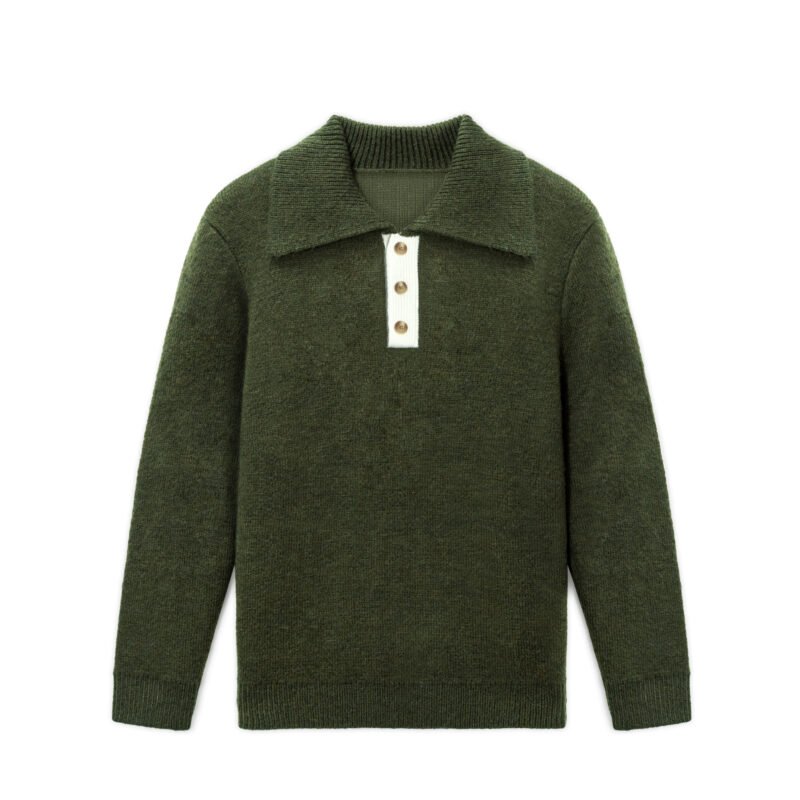 wool pullover polp neck classic