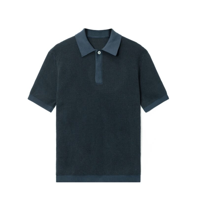 cotton polo 1 button crochet