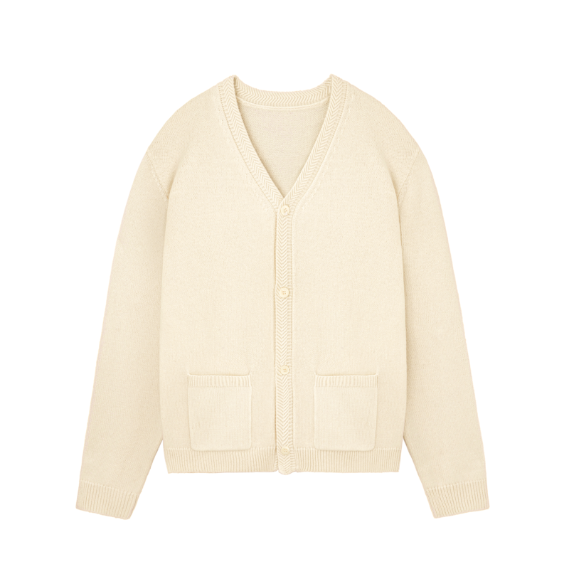 wool cardigan plain