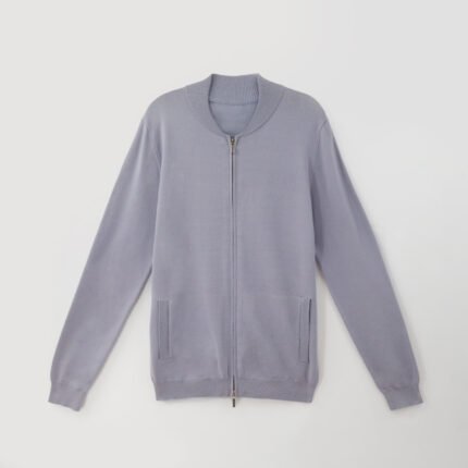 Cotton cardigan full zip plain