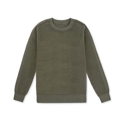 cotton pullover ribbed simple
