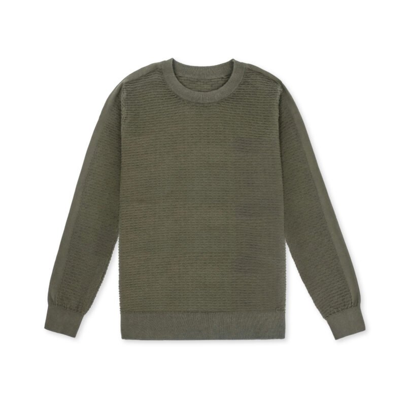 cotton pullover ribbed simple