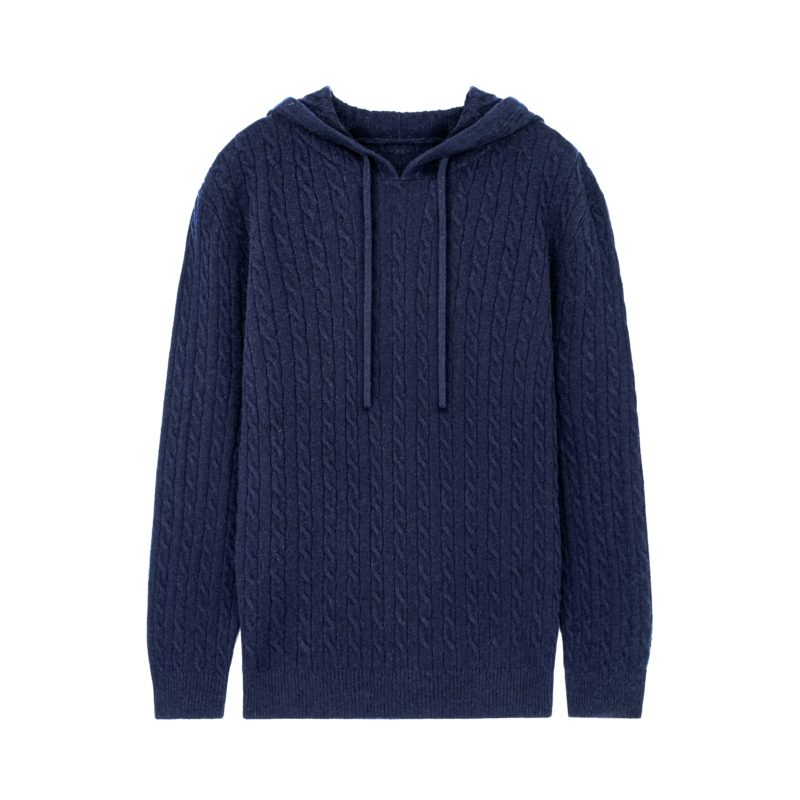 wool Hoodie cable