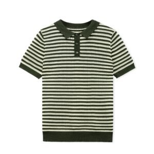 cotton polo T-shirt Hollow sweater