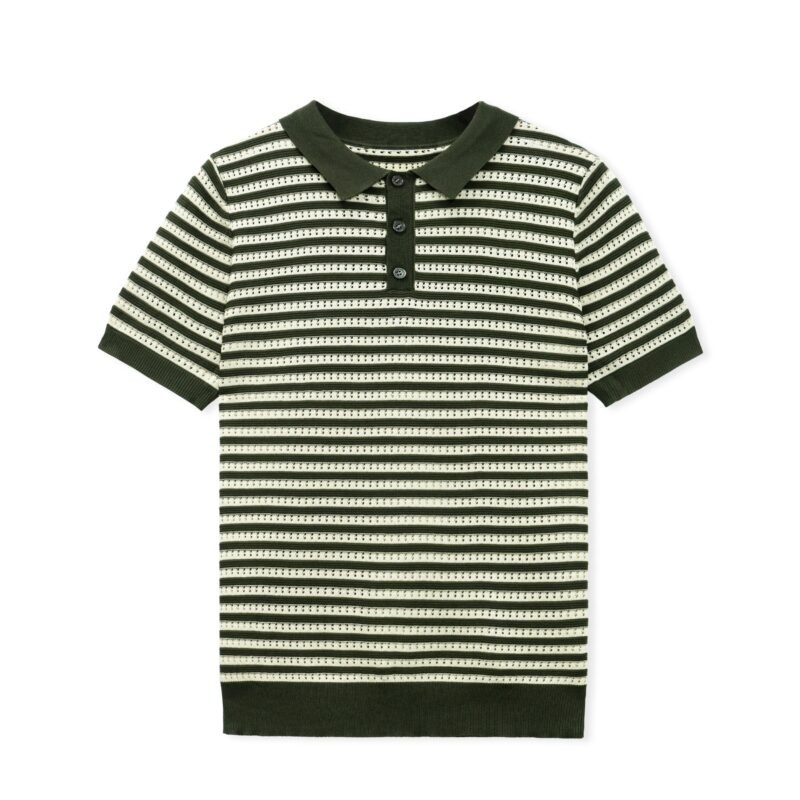 cotton polo T-shirt Hollow sweater